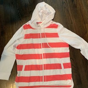 Tommy Bahama Womens Stripe Full Zip Sweatshirt